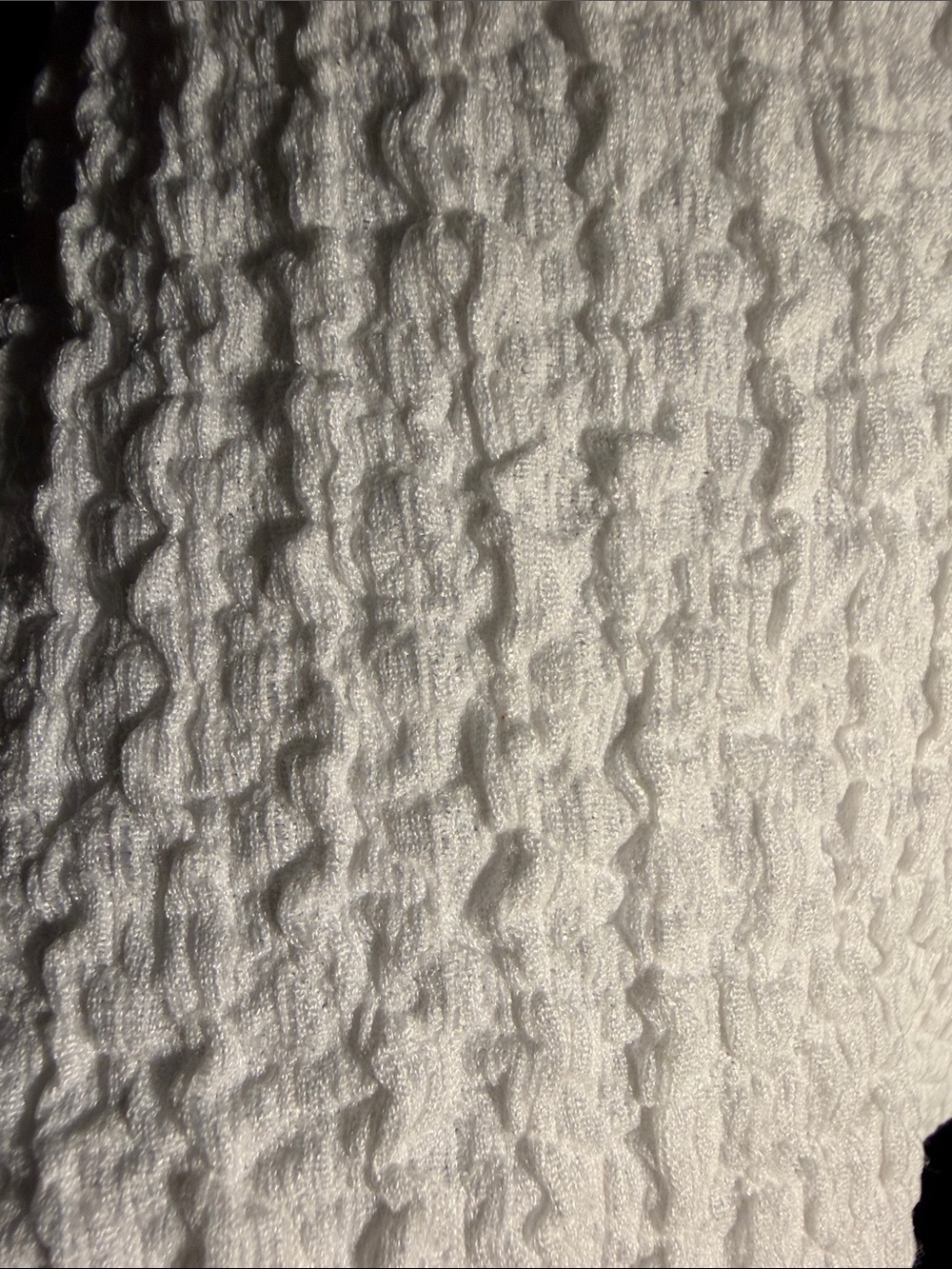 Kids White Textured Ruffle Short Set - Picture 2 of 2